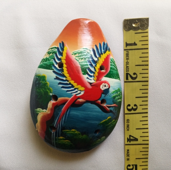 Peruvian carved painted ocarina - Picture 4 of 5